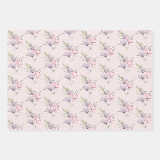 Boho Roos — Papieren pakbladen Inpakpapier Vel (Voorkant 2)