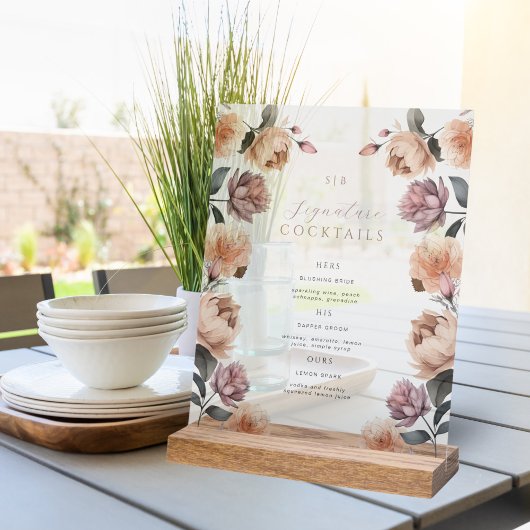 Boho Roos Signature Cocktail Trouwtafel Acryl Bord