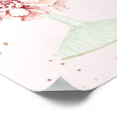 Boho Rose Goud Bruiloftsborrel Welkom  Poster (Hoek)