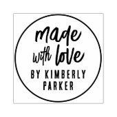 Boho Round gemaakt met Love Handmade by Custom Nam Rubberstempel (Afrduk)