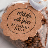 Boho Round gemaakt met Love Handmade by Custom Nam Rubberstempel