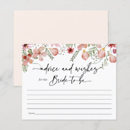 Boho roze advies en wenst Bride Kaart