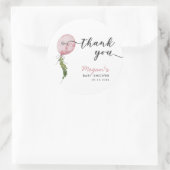 Boho Roze Ballon Garland Baby shower Favor Ronde Sticker (Tas)