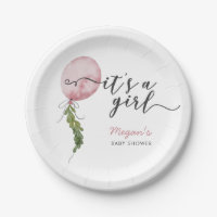 Boho roze ballon Oh Boy Baby shower papier Bord