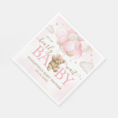 Boho roze Beren ballon Baby shower Servet (Hoek)