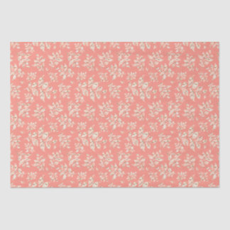 Boho roze bladpatroon tissuepapier