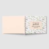 Boho roze blauwe bloemen Weddenschap Gepersonalise Gastenboek (Volledig)