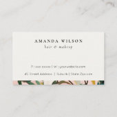 Boho Roze Blauwgroen Groen Geschilderd Bloemen Loy Visitekaartje (Achterkant)