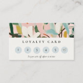 Boho Roze Blauwgroen Groen Geschilderd Bloemen Loy Visitekaartje (Voorkant)