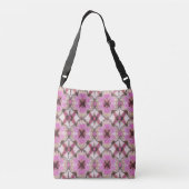 Boho Roze Bloem Crossbody Tas (Achterkant)