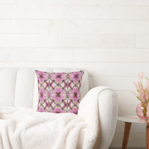 Boho Roze Bloem Kussen