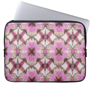 Boho Roze Bloem Laptop Sleeve
