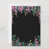 Boho Roze Bloemen Baby Herten Douche Uitnodiging (Achterkant)