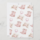 Boho Roze Bloemen Bruin Paard Zadelen Up Verjaarda Kaart (Achterkant)