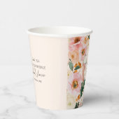 Boho Roze Bloemen Brunch & Mousserende Champagne Papieren Bekers (Rechts)