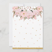 Boho Roze Bloemen Droomvanger 1e Verjaardag Meisje Kaart (Achterkant)