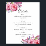 Boho roze bloemen en drink van veren bruiloft poster<br><div class="desc">Boho bruiloft drink poster met roze waterverf bloemen en veren. Geschikt voor verjaardag,  verjaardag en elke andere partij. Neem contact met me op als je extra objecten nodig hebt.</div>