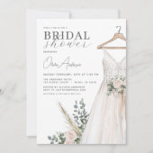 Boho roze bloemen en groen Vrijgezellenfeest Kaart (Voorkant)