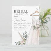 Boho roze bloemen en groen Vrijgezellenfeest Kaart (Staand voorkant)