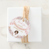Boho Roze Bloemen Meisje 1e Heilige Communie Dank Bedankjes Labels (In situ)