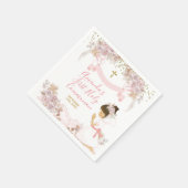 Boho Roze Bloemen Meisje EERSTE Heilige Communie Servet (Hoek)