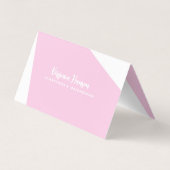 Boho Roze Bloemen Naaister Naaimachine Gevouwen Visitekaartje (Achterkant)