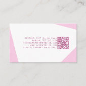 Boho Roze Bloemen Naaister Naaimachine Tailor Visitekaartje (Achterkant)