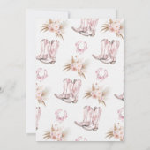 Boho Roze Bloemen Paard Zadelen Up Verjaardag Kaart (Achterkant)