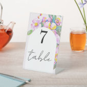 Boho Roze Bloemen Waterverf Modern Reclamebord Met Voetstuk (Insitu)