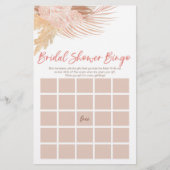 Boho roze bloemenbingo Vrijgezellenfeest spel Briefpapier (Voorkant)