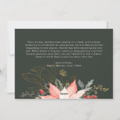 Boho roze bloemenboog vreugde in alle dingen vijf  feestdagenkaart (Achterkant)