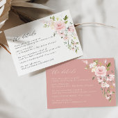 Boho roze bloemenolijf elegante bruiloft RSVP-kaar RSVP Kaartje
