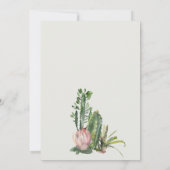 BOHO ROZE BLOEMENWOESTIJN CACTUS LOOF WATERVERF SAVE THE DATE (Achterkant)