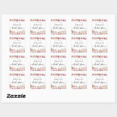 Boho Roze Bloemige Bruiloftsshower Rond  Vierkante Sticker (Vel)