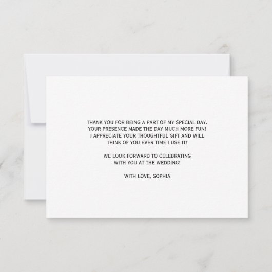 Boho Roze Bloemige Navy Bruiloft Dank Je Kaart (Achterkant)