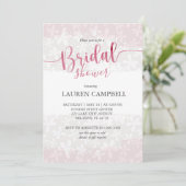 Boho Roze Bloemige Waterverf Bruidsdouche Kaart (Staand voorkant)