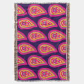 Boho Roze Bloemmotief Deken (Voorkant Verticaal)