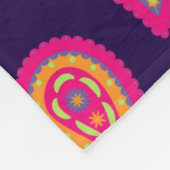 Boho Roze Bloemmotief Fleece Deken (Hoek)