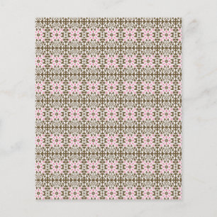 Boho Roze Bloemmotief Luxe Decoratie Flyer