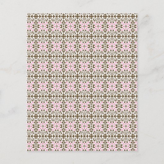 Boho Roze Bloemmotief Luxe Decoratie Flyer (Voorkant)