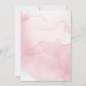 Boho Roze Bloemrozen Waterverf Baby Shower Kaart (Achterkant)