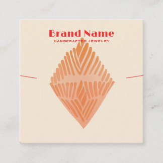 Boho roze charme minimalistische kunst Ketting dis Vierkante Visitekaartje