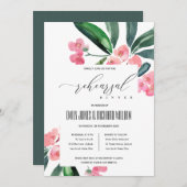 BOHO ROZE CHRISTUSDOORN BLOEI PROEFHuwelijksdiner Kaart (Voorkant / Achterkant)