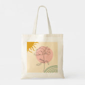 Boho Roze Cirkel Roos En Zon Tote Bag (Achterkant)