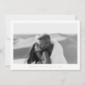 Boho Roze Eenvoudige Foto QR Code Trouwen Bedankkaart (Voorkant)