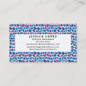 Boho Roze en Blauwe Borstel Visitekaartje (Achterkant)