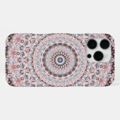 Boho Roze en Blauwe Mandala Patroon iPhone Hoesje (Achterkant horizontaal)