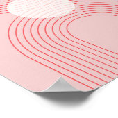 Boho  Roze en Rode RegenboogArch 1 Poster (Hoek)