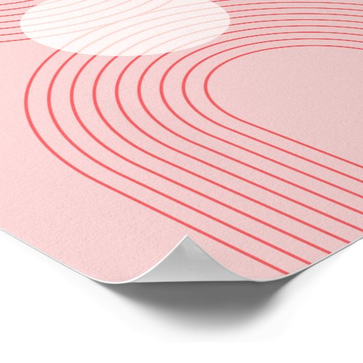 Boho  Roze en Rode RegenboogArch 1 Poster (Hoek)