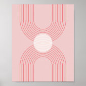 Boho  Roze en Rode RegenboogArch 1 Poster (Voorkant)